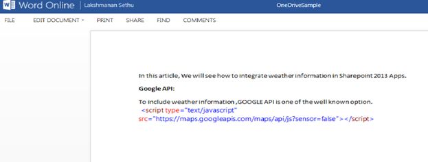content of Document after changes